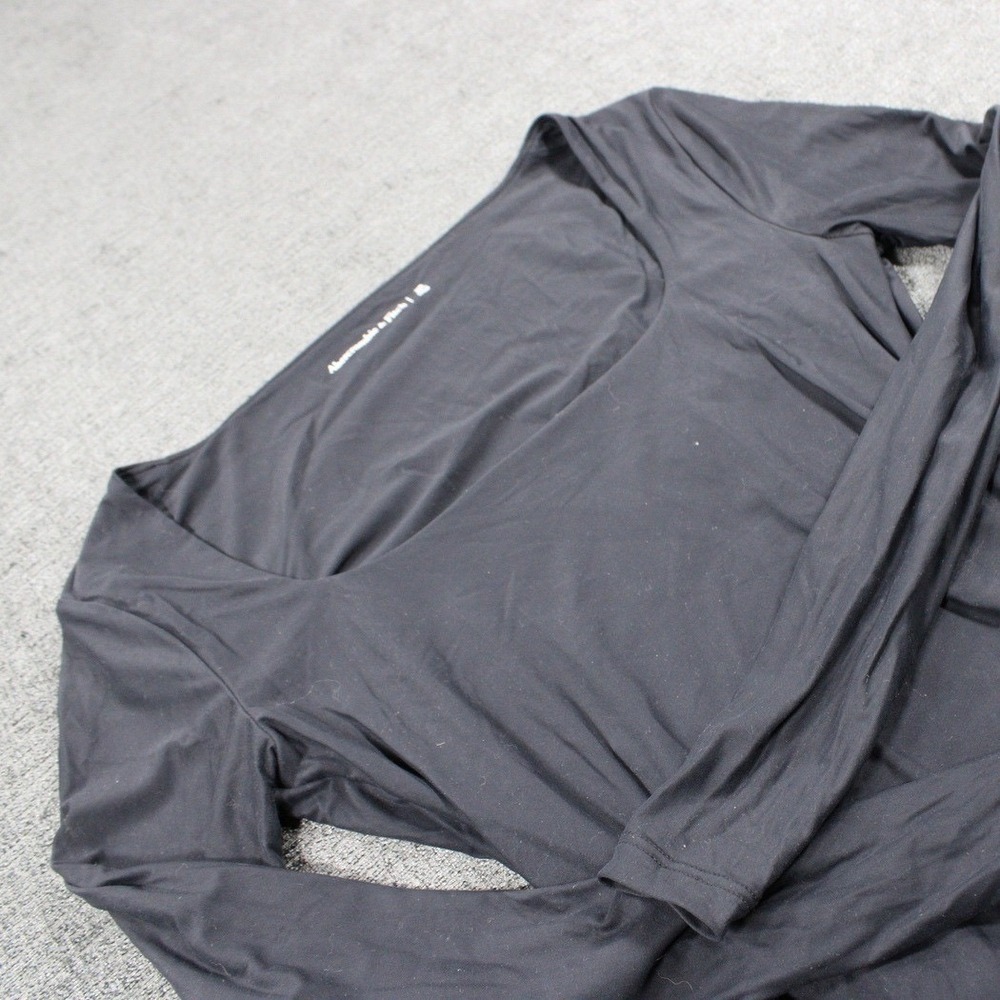 Abercrombie & Fitch Black Square Neck Long Sleeve Bodysuit XS 0406